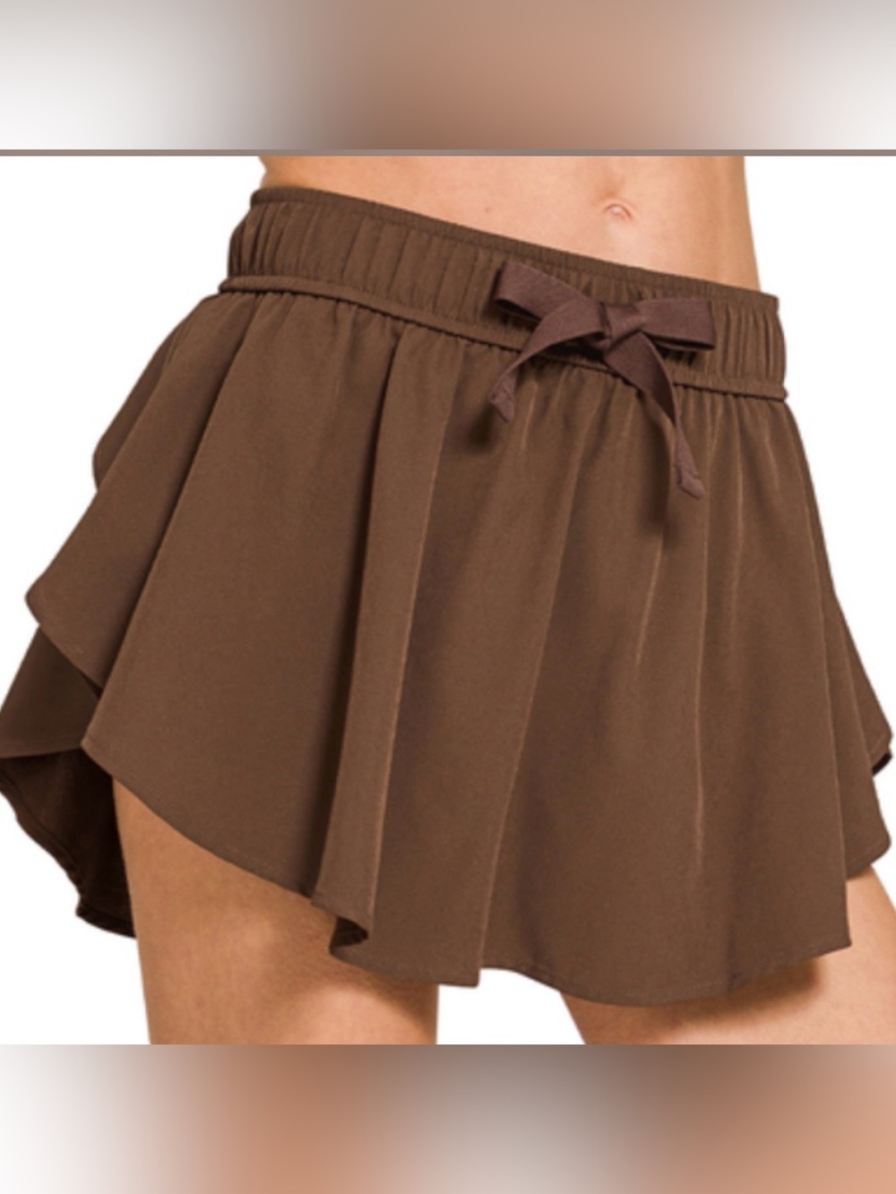 NWOT Zenana Soft Woven Active Built In Liner Skort Size L